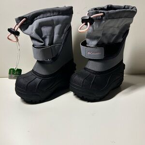 Columbia Kids' Black and Gray Snow Boots